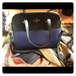 Kate Spade Black and Blue Handbag