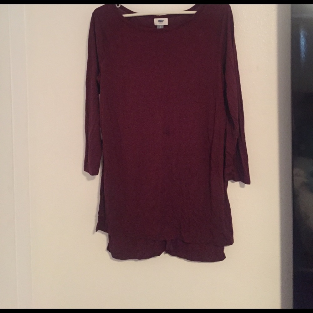 Slit on side old navy quarter sleeve top