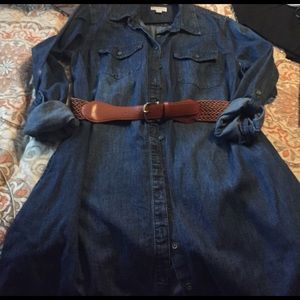 Denim shirt dress