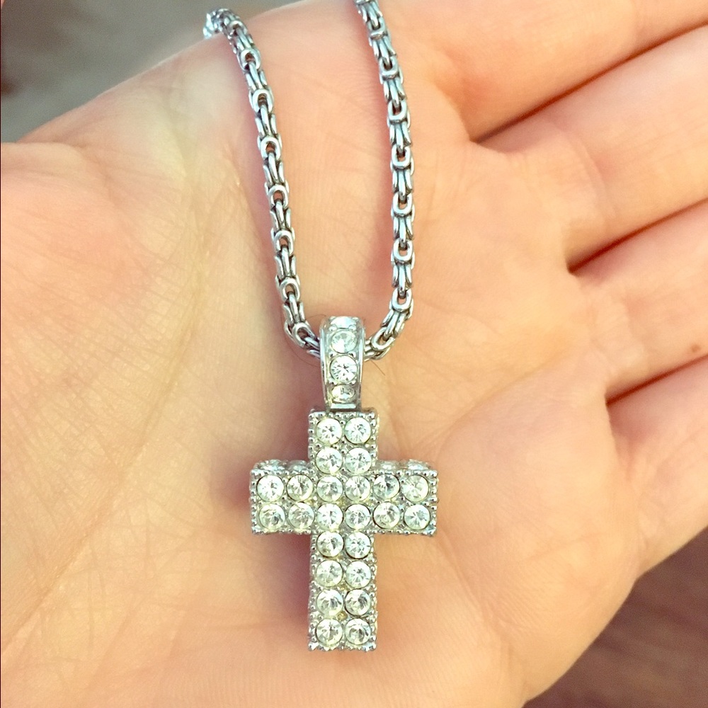 Swarovski crystal cross necklace