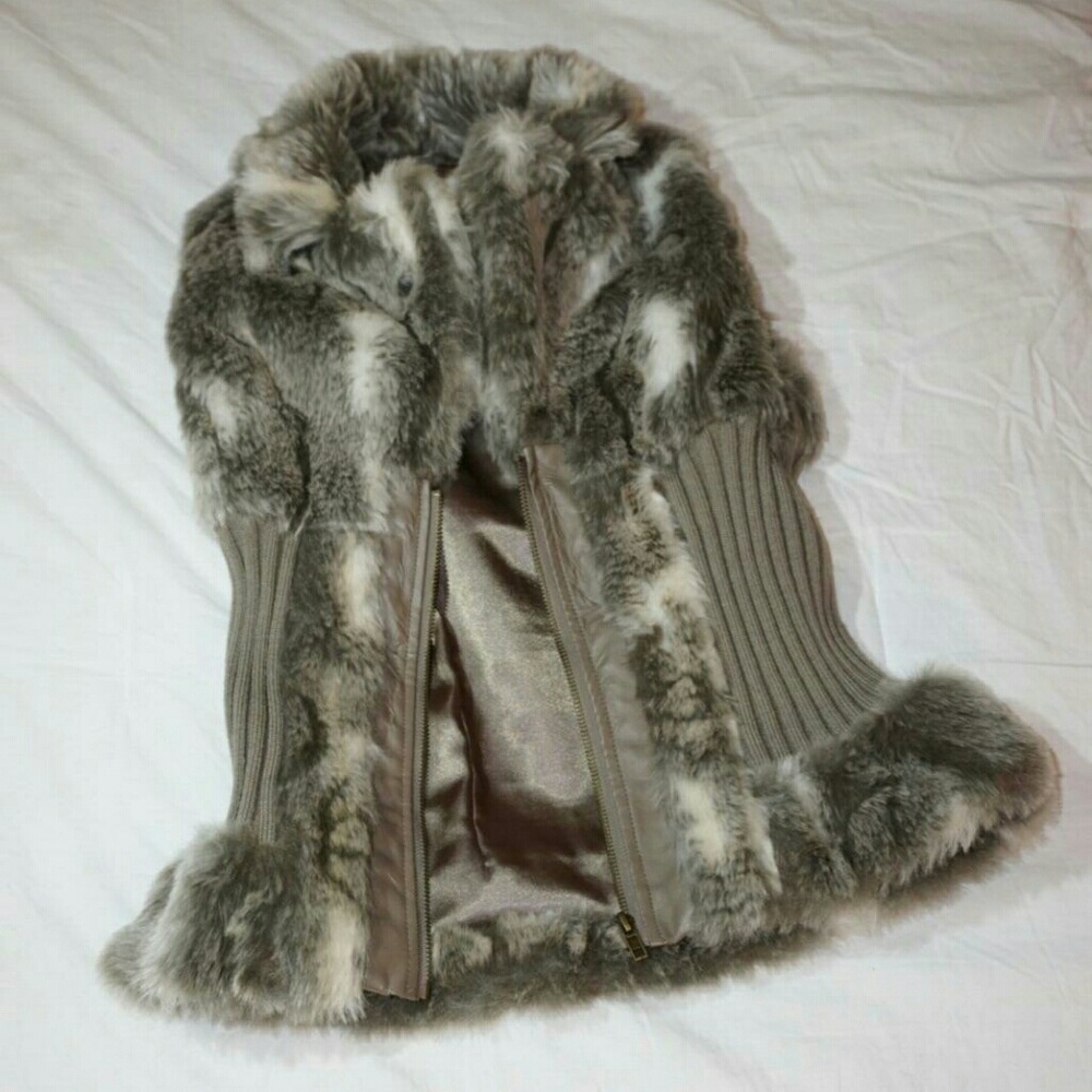 Faux fur vest barely worn once
