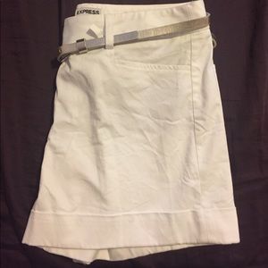 Express white editor shorts