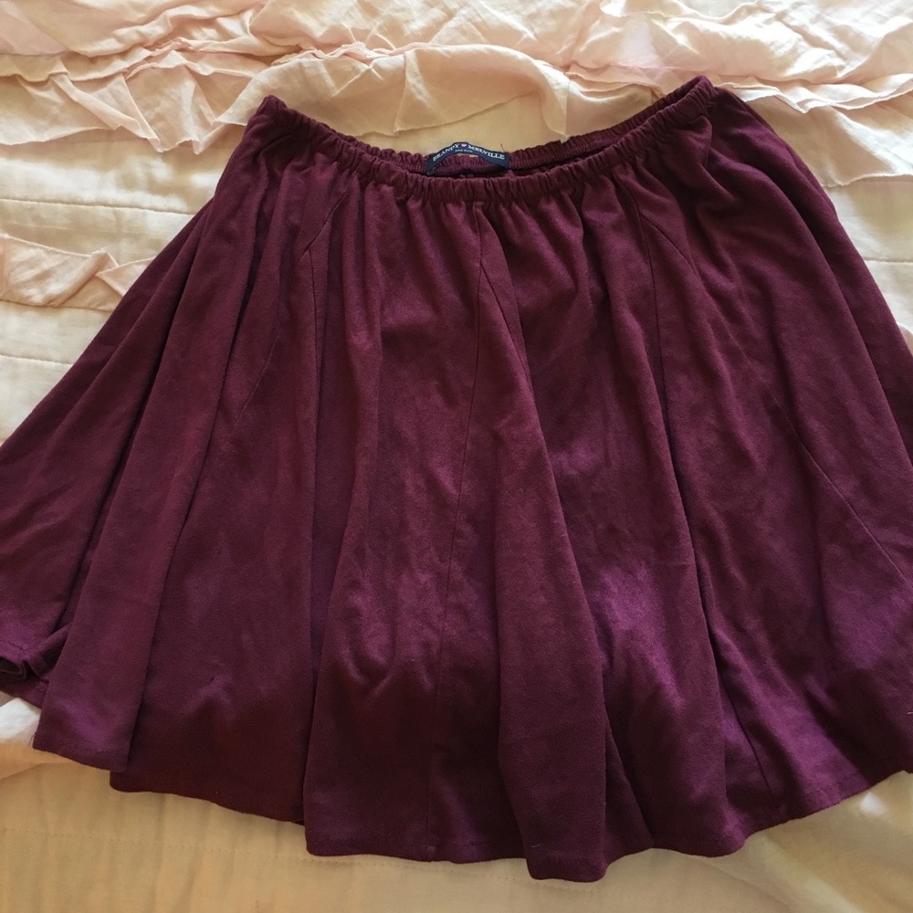 Maroon suede skirt!