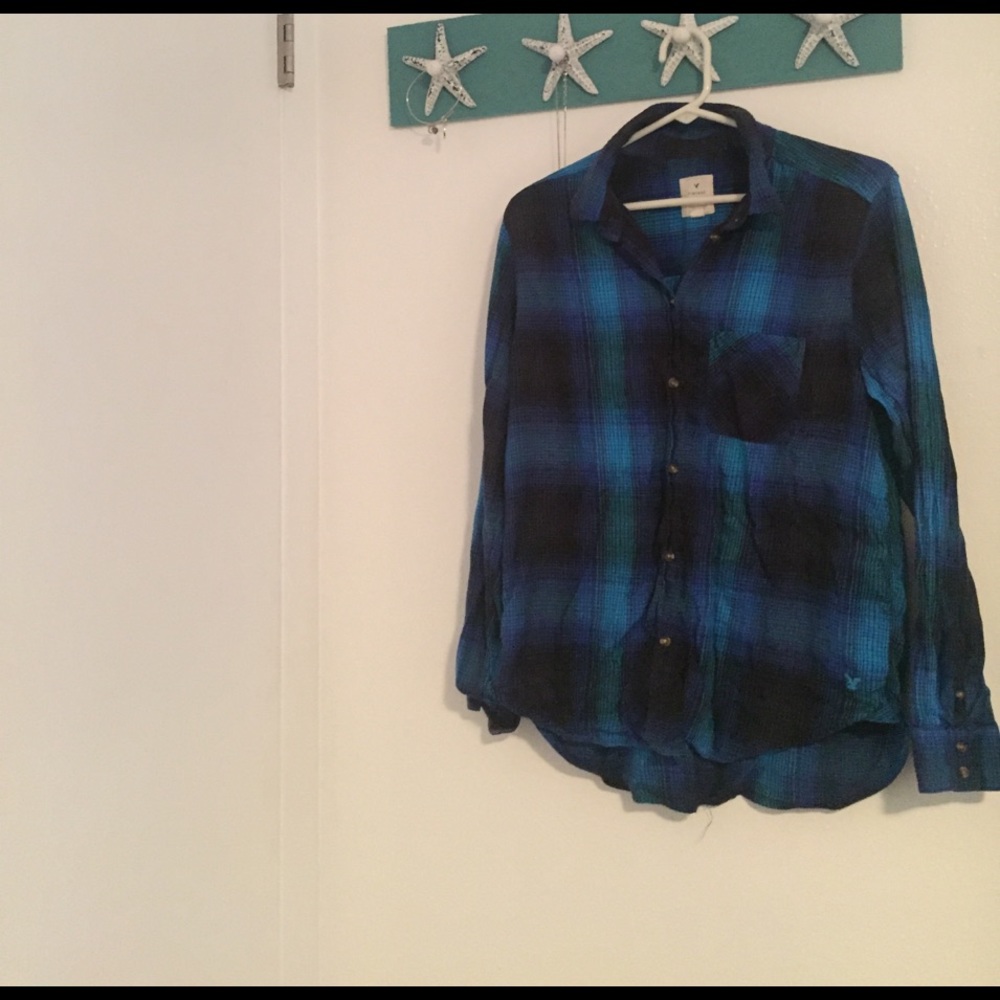 Vintage boyfriend button up flannel