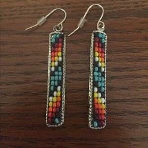 Multi-color beaded earrings