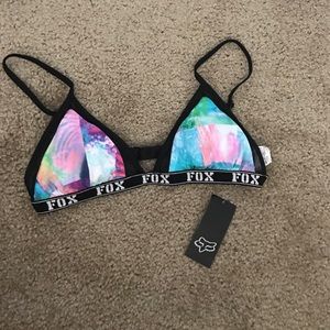 Colorful, triangle swim top