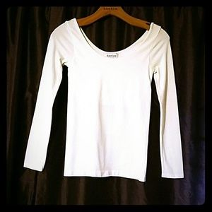 White Bebe Layering Shirt