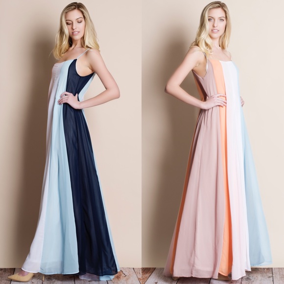 1DAYSALE Multicolor Colorblock Maxi Dress - Picture 2 of 5