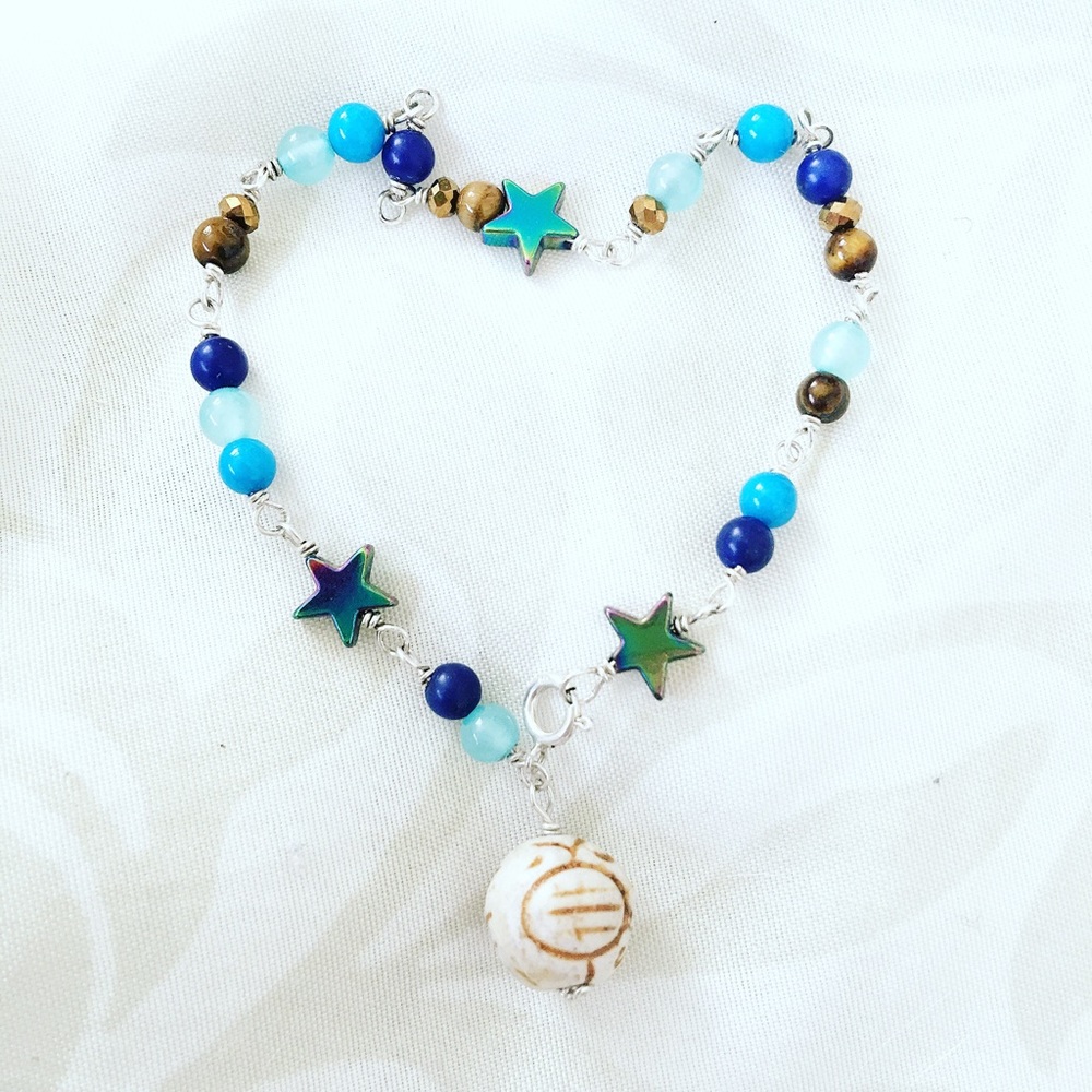 jade Sterling silver 925 Shooting Star bracelet