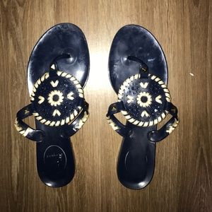 Jack Rodgers Navy Blue Sandals