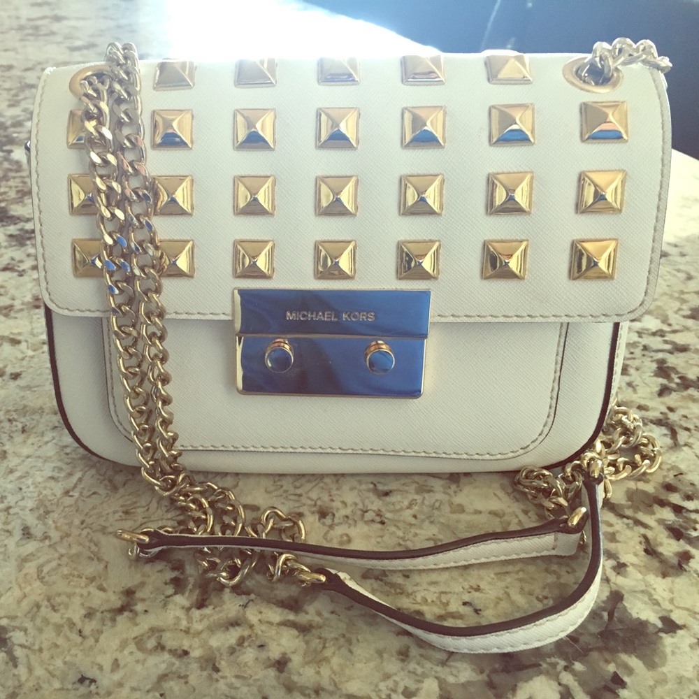 Micheal Kors small Sloan with pyramid studs