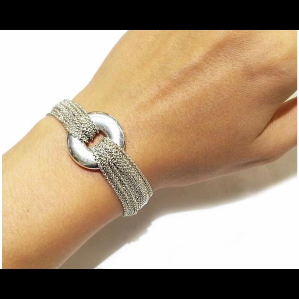 Tiffany & Co. Sterling Silver Mesh Toggle Bracelet