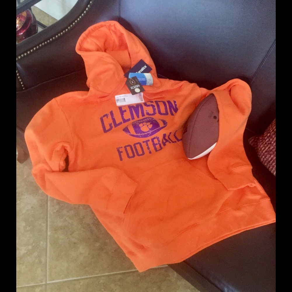 Clemson Tigers Distressed Hoodie New With Tags