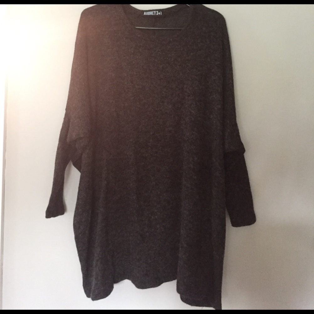 Gray sweater tunic