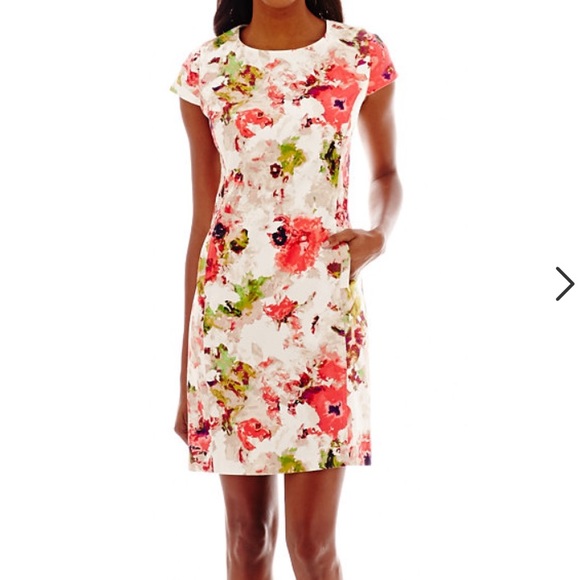 Liz Claiborne Dresses & Skirts - Liz Claiborne Textured Floral Dress Sz 4