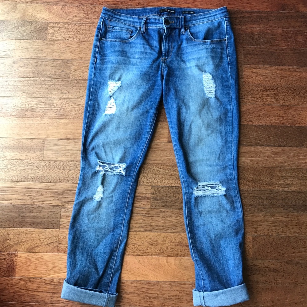 "Kiind Of" Brand Distressed Boyfriend Jean