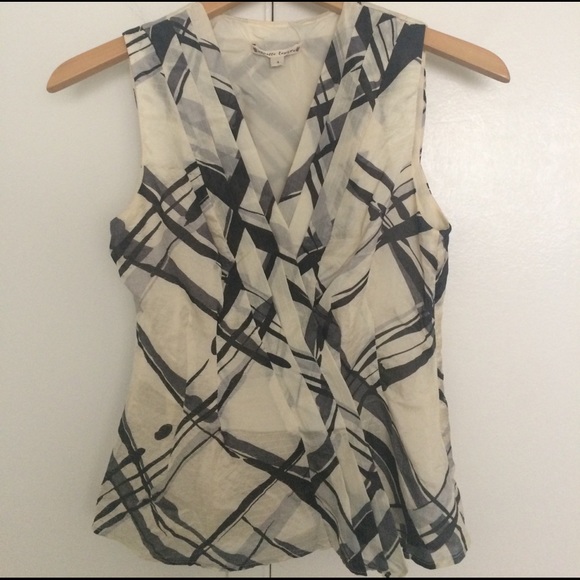 Vintage Nanette Lepore Silk V sleeveless top hidden zip 4 - Picture 1 of 7