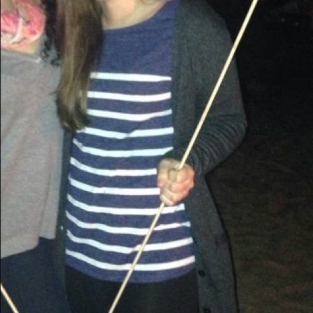 Navy and White Stripped Shirt