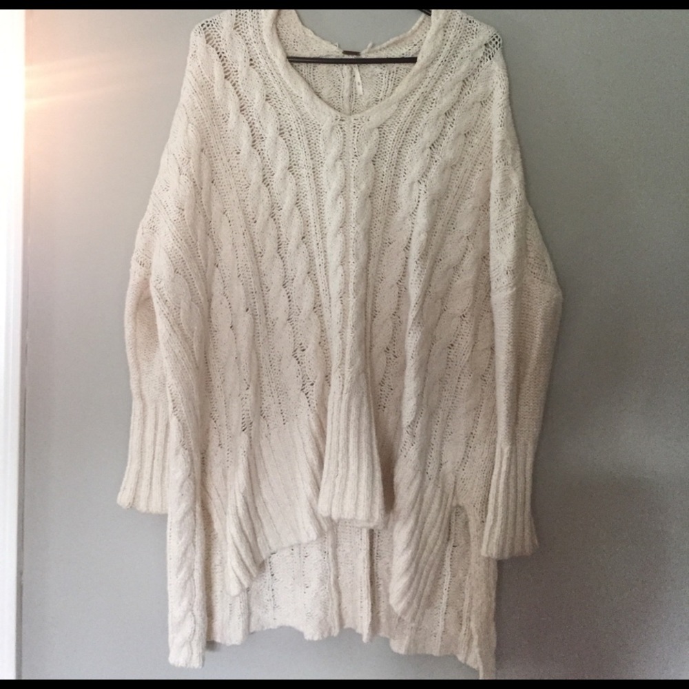 Free People cable sweater.