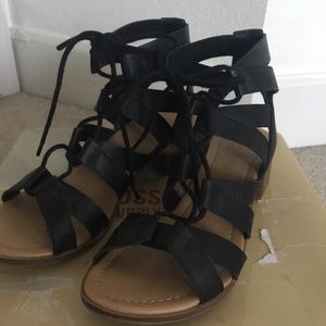 Lace up heeled sandals