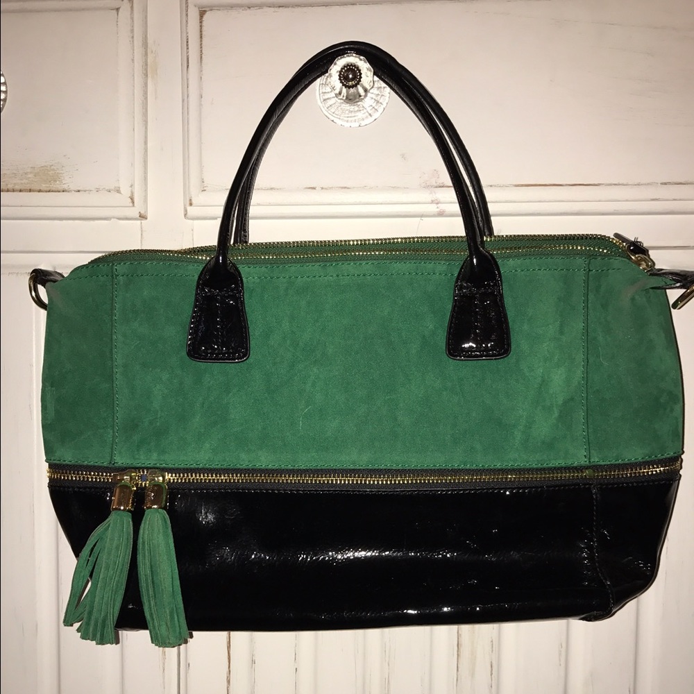 Green and black Relic purse