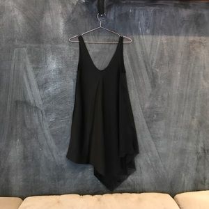 Asymmetrical silk dress