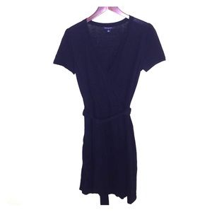 Banana Republic Black Knit "Wrap" Belted Dress XL