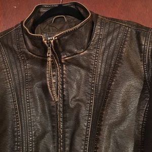 Dressbarn Faux Leather Jacket Moto Style 16/18 1X