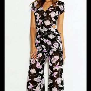 NWOT Reformation Stalk Jumper Black Floral Medium