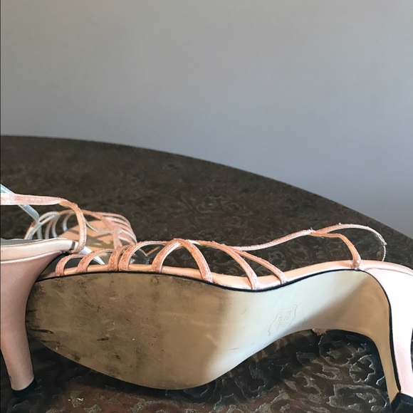 Nude sequin dressy strappy heels - Picture 3 of 3