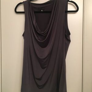 Steel gray cowel-neck tank.
