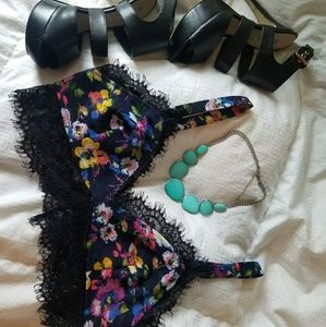 Colorful lace trimmed bralette