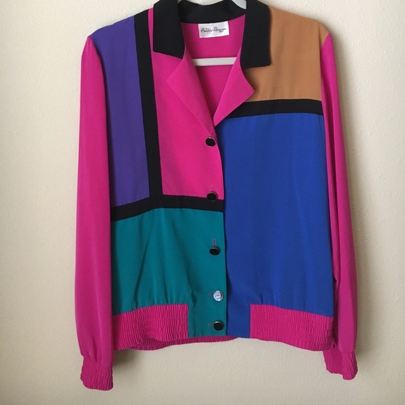 Philippe Marques Tops - Philippe Marques vintage color block Blouse