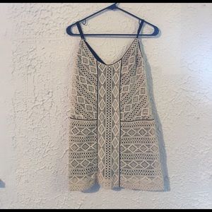 Lace sundress with black lining