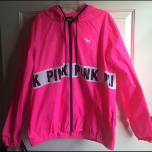 Hot Pink PINK Hooded Anorak Full-Zip