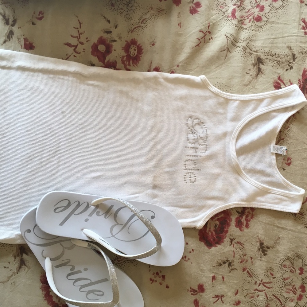 Bride tank top and flip flop bundle
