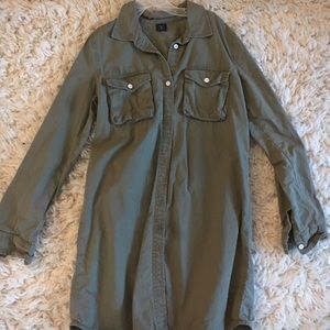 Army green flannel dress