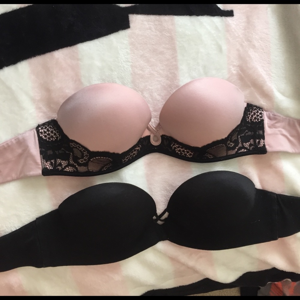 Strapless bombshell bras Victoria's Secret 32A