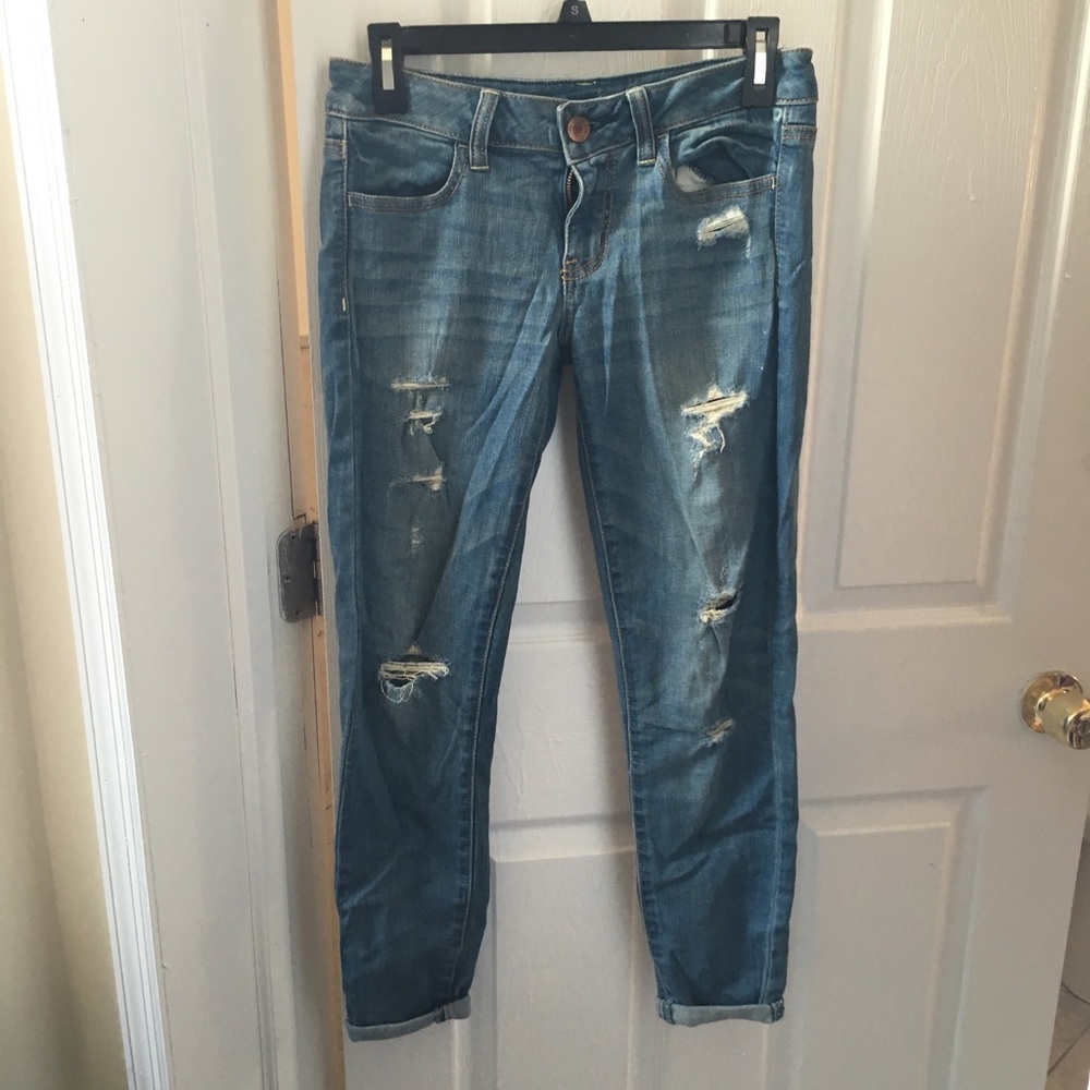 Stretch Ripped High Waist Jeggings