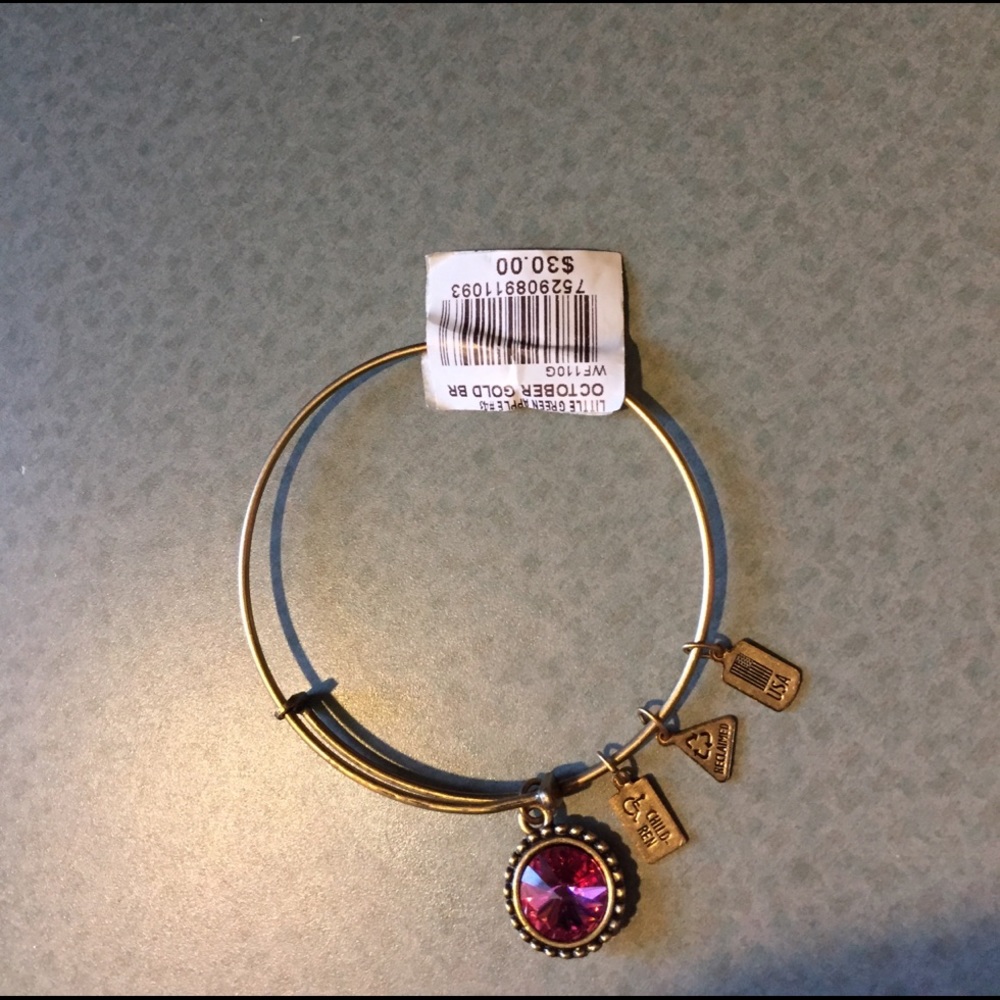 Bracelet with October Birthstone charm.