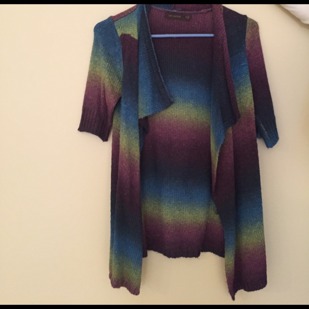 Rainbow ombré Limited short sleeve cardigan