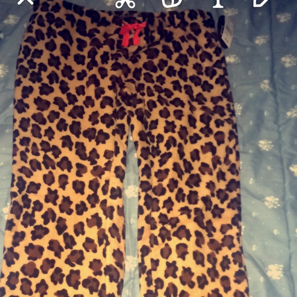 Cheetah print pajama pants