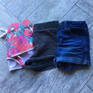 GIRLS shorts- size small-6. 3 pair