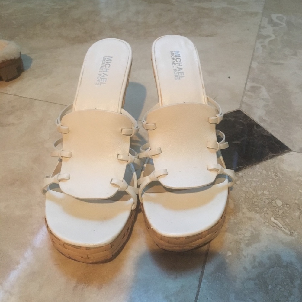 Michael kors white wedges BRAND NEW