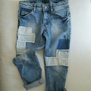 ZARA boyfriend jeans with patch detail