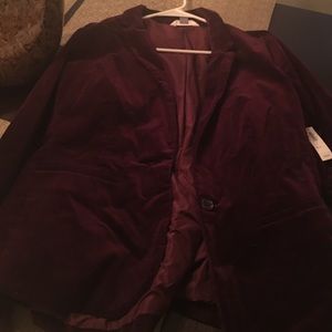 Velvet deep plum blazer PLUM not purple