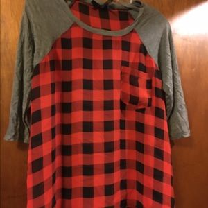 Buffalo plaid top