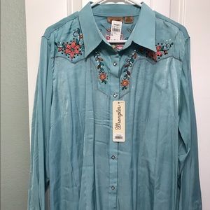 Wrangler western top new with tags xxl