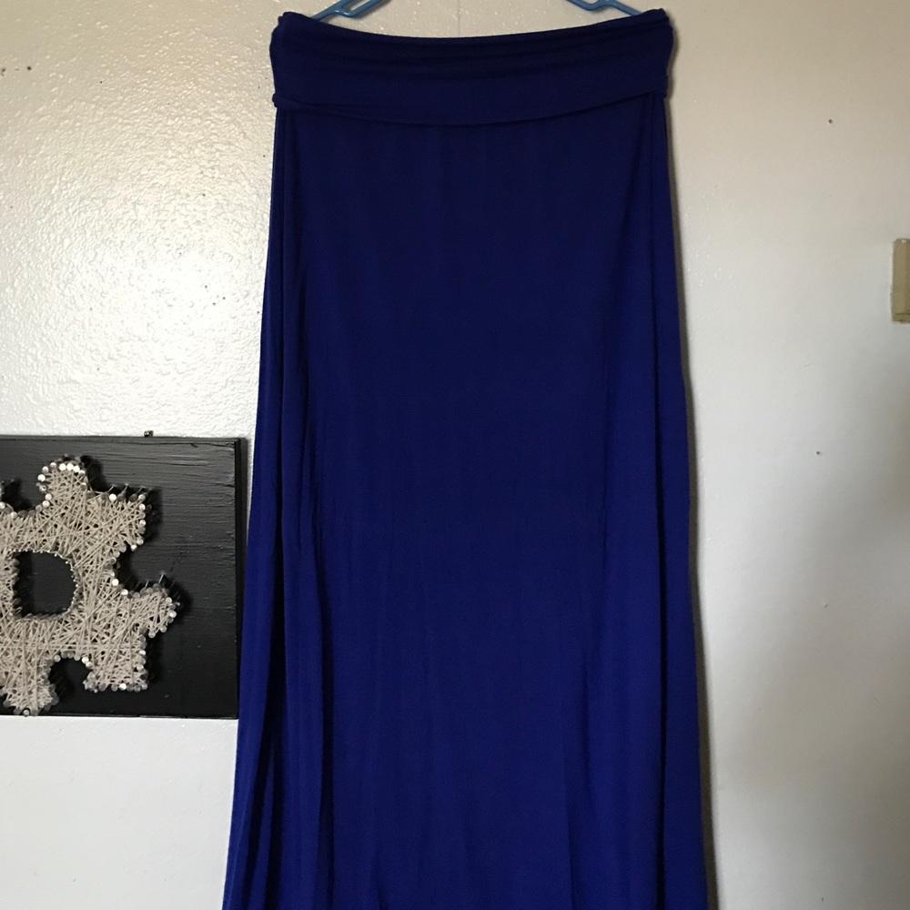 Royal blue long skirt