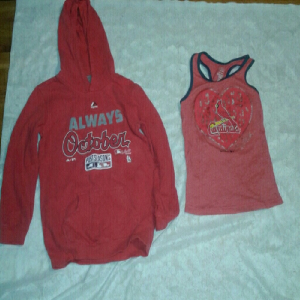St. Louis Cardinal  sweatshirt and tank top. Z